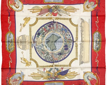 エルメス シルクスカーフ カレ90 「QUINTESSENCE」 レッド