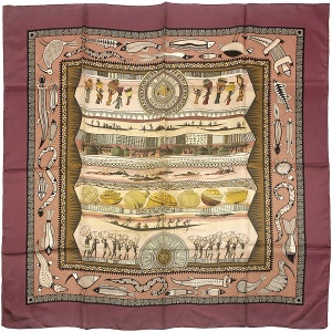 Hermes Scarf "Vie du Fleuve" by Aline Honore 90cm Silk | Carre Foulard