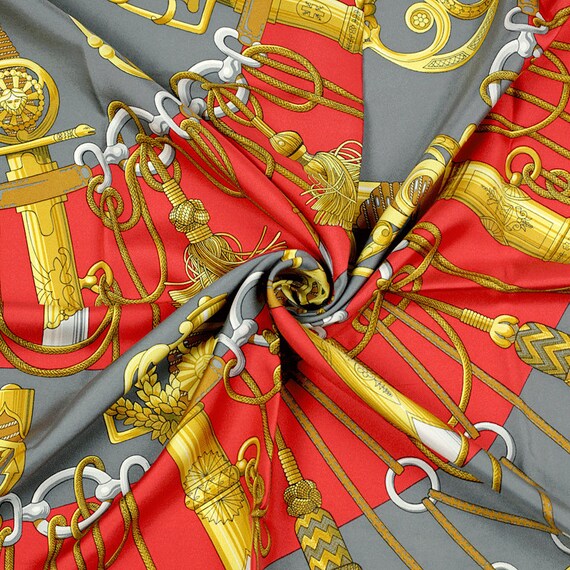FOULARD CARRE MARIA GALLAND PARIS SOIE SILK 70 x 70 VINTAGE SCARF / EUR 20,00 - FR