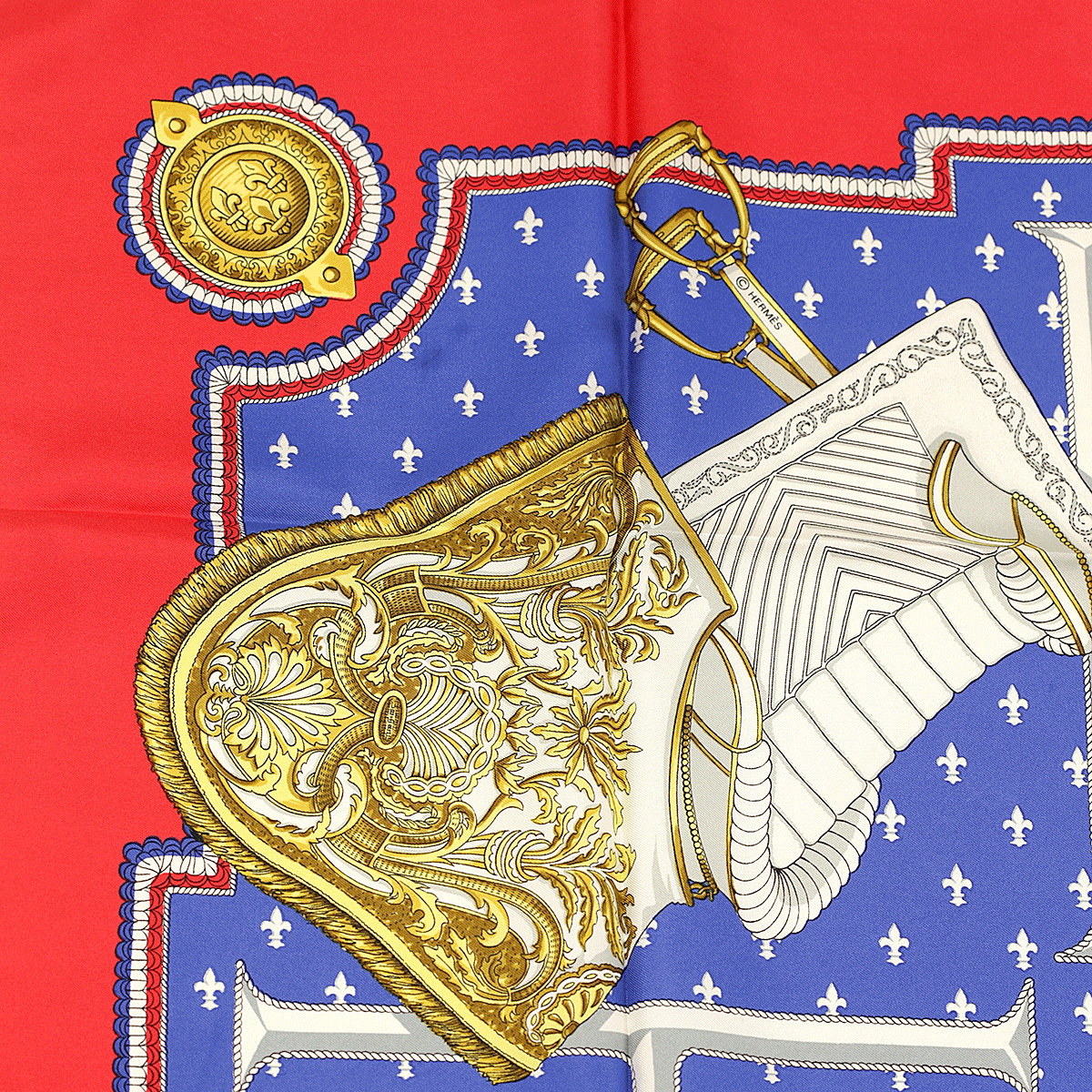 エルメス　カレ90 SELLES A HOUSSE スカーフ エルメス エルメススカーフ シルクスカーフ SELLES A HOUSSE