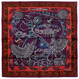Hermes Scarf &quot;Reine de Palmyre&quot; by Annie Faivre 90cm Silk | Carre Foulard