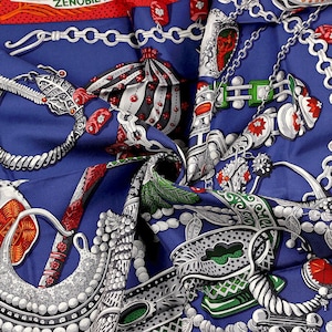 Hermes Scarf &quot;Reine de Palmyre&quot; by Annie Faivre 90cm Silk | Carre Foulard