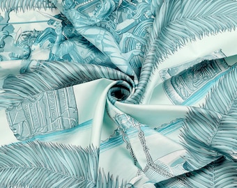 Vintage Hermes Scarf Parmi Les Fleurs Je Compte Les Heures by Loïc