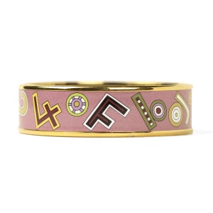 Hermes Bracelet 65 Wide Gold Enamel Tohu Bohu | Bangle GHW