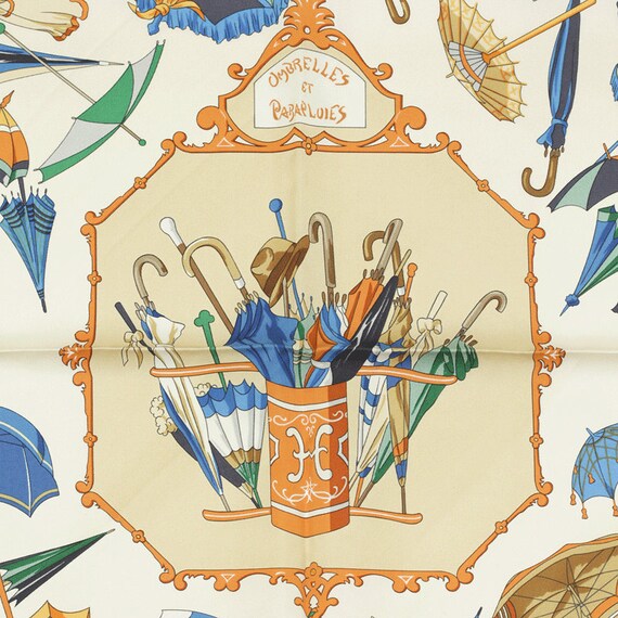 Hermes Scarf "Ombrelles et Parapluies" by Hubert … - image 2