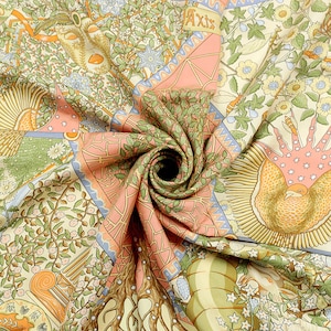 Hermes Halsduk "Axis Mundi" av Christine Henry 90 cm Siden | Foulard Carre