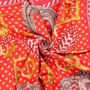 Hermes Scarf &quot;Boucles et Galons du Tsar&quot; by Wlodek Kaminski 90cm Silk Wash Scarf | Carre Foulard