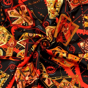 Hermes Scarf "La Mecanique des Idees" by Christine Henry 90cm Silk | Carre Foulard