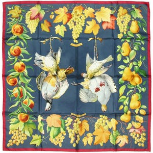Hermes Scarf &quot;Fructidor&quot; by Henri de Lenares 90cm Silk | Carre Foulard