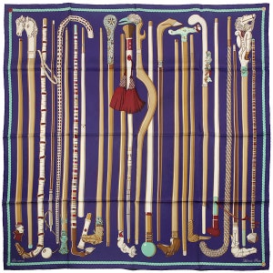 Hermes Scarf &quot;Les Cannes&quot; by Virginie Jamin 90cm Silk | Foulard Carre