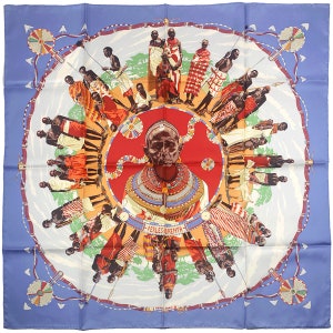 Hermes Scarf "Perles du Kenya" by Dimitri Rybaltchenko 90cm Silk | Carre Foulard