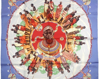 Hermes Scarf &quot;Perles du Kenya&quot; by Dimitri Rybaltchenko 90cm Silk | Carre Foulard