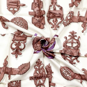 Hermes Scarf "Ferronnerie" by Caty Latham Vintage 90cm Silk | Foulard Carre