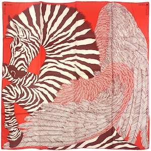Hermes Scarf &quot;Zebra Pegasus&quot; by Alice Shirley 90cm Silk | Carre Foulard