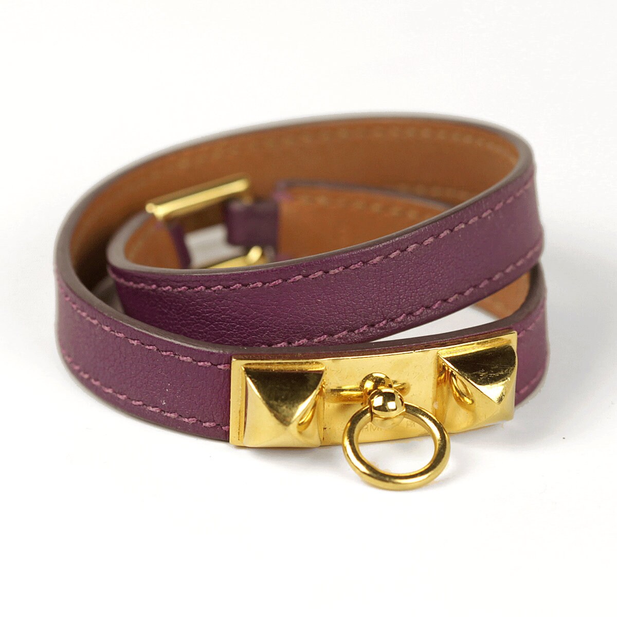 Hermes Black Epsom Leather Rose Gold Plated Kelly Belt - Yoogi's Closet