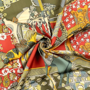 Hermes Scarf "Art des Steppes" by Annie Faivre 90cm Silk | Foulard Carre