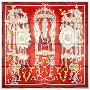 Hermes Scarf &quot;Brides et Destin&quot; by Daiske Nomura 90cm Silk | Carre Foulard