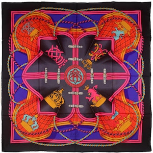 Hermes Scarf "Grande Tenue" by Henri d'Origny Vintage 90cm Silk | Carre Foulard