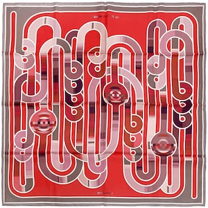 Hermes Scarf &quot;Melodie Chromatique&quot; by Virginie Jamin 90cm Silk | Foulard Carre