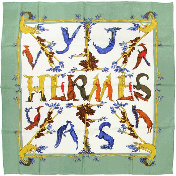 hermes alphabet scarf