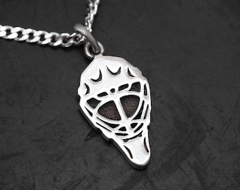 Personalized Hockey Goalie  Helmet Pendant, Personalized Hockey Goalie Mask, Gift for Goalie, Ice Hockey Jewelry,  Personalized gift