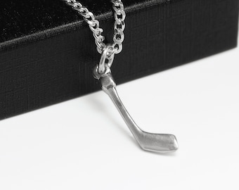 Hockey Stick Necklace, Ice Hockey Gift, Skater Gift, Gift for Hockey Player, Hockey Stick