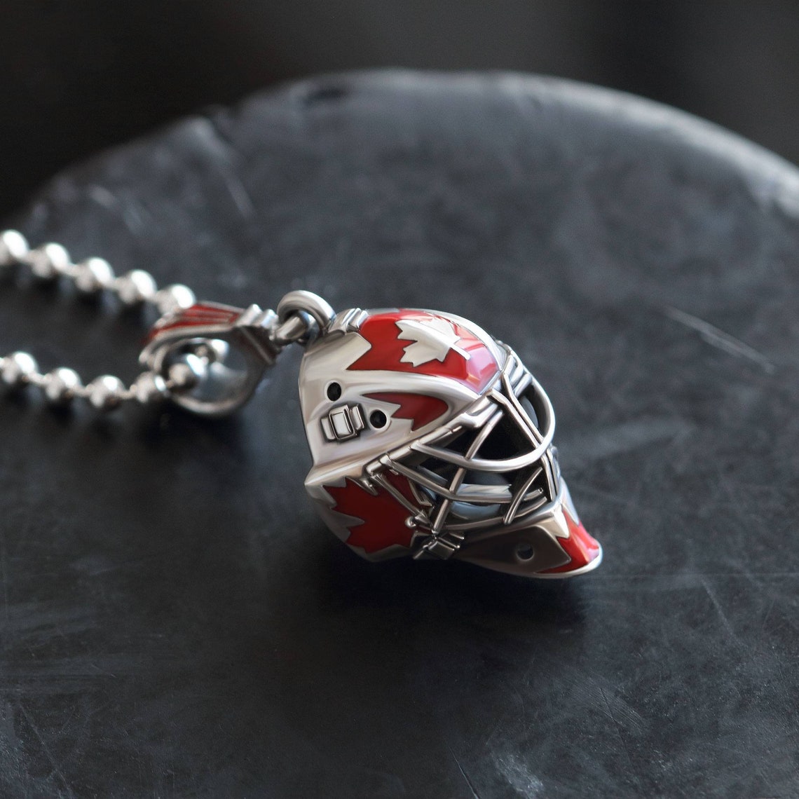 Team Canada Hockey Goalie Helmet Pendant Hockey Goalie Mask Etsy