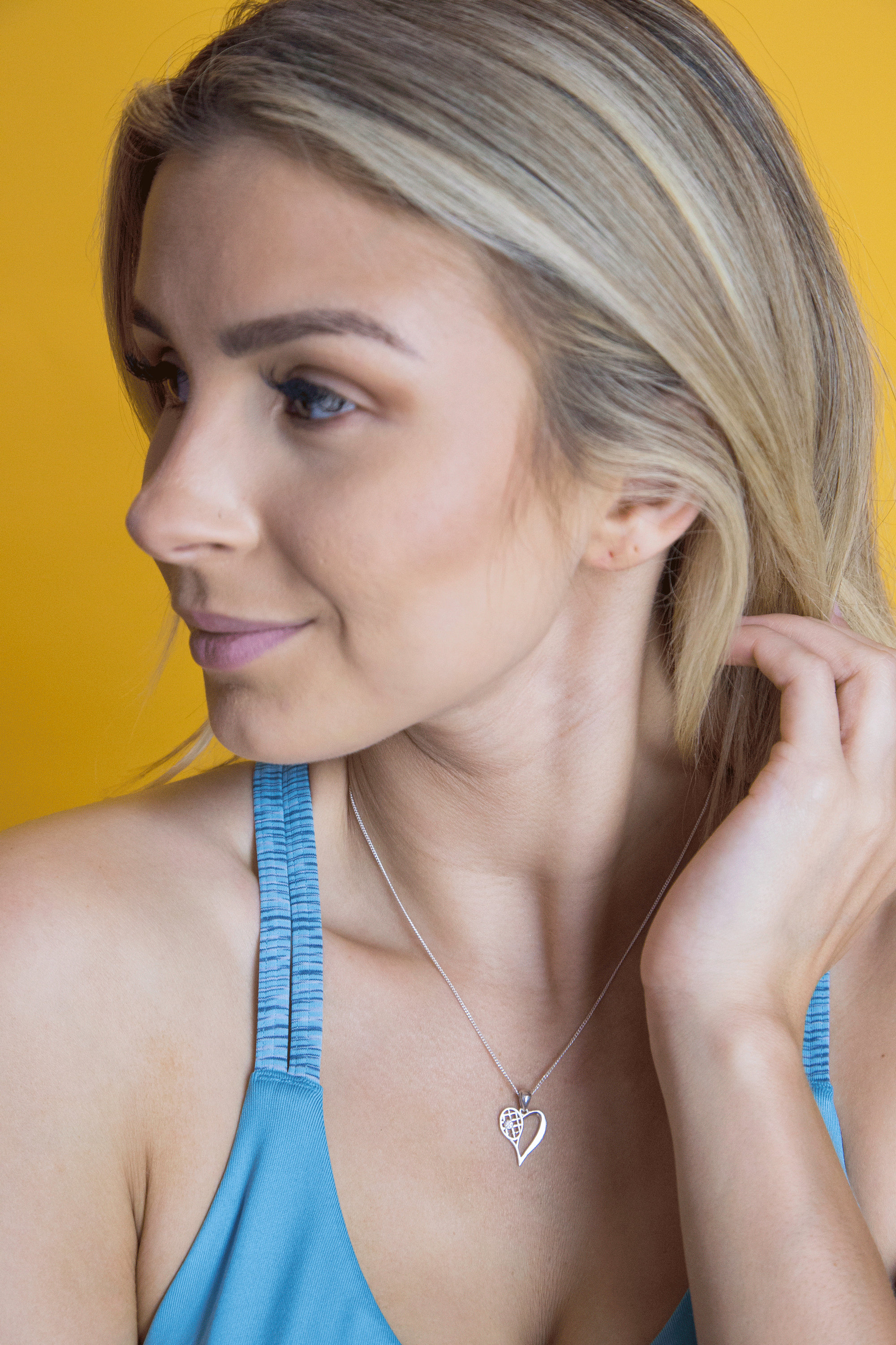 Diamond Tennis Heart Necklace Tennis Jewelry Tennis Gift Etsy