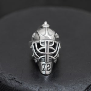 Hockey Goalie  Helmet Pendant, Personalized Hockey Goalie Mask, Gift for Goalie, Ice Hockey Jewelry,  Personalized gift