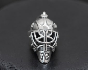 Hockey Goalie  Helmet Pendant, Personalized Hockey Goalie Mask, Gift for Goalie, Ice Hockey Jewelry,  Personalized gift