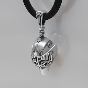 Hockey Goalie  Helmet Pendant, Hockey Goalie Mask, Gift for Goalie, Ice Hockey Jewelry