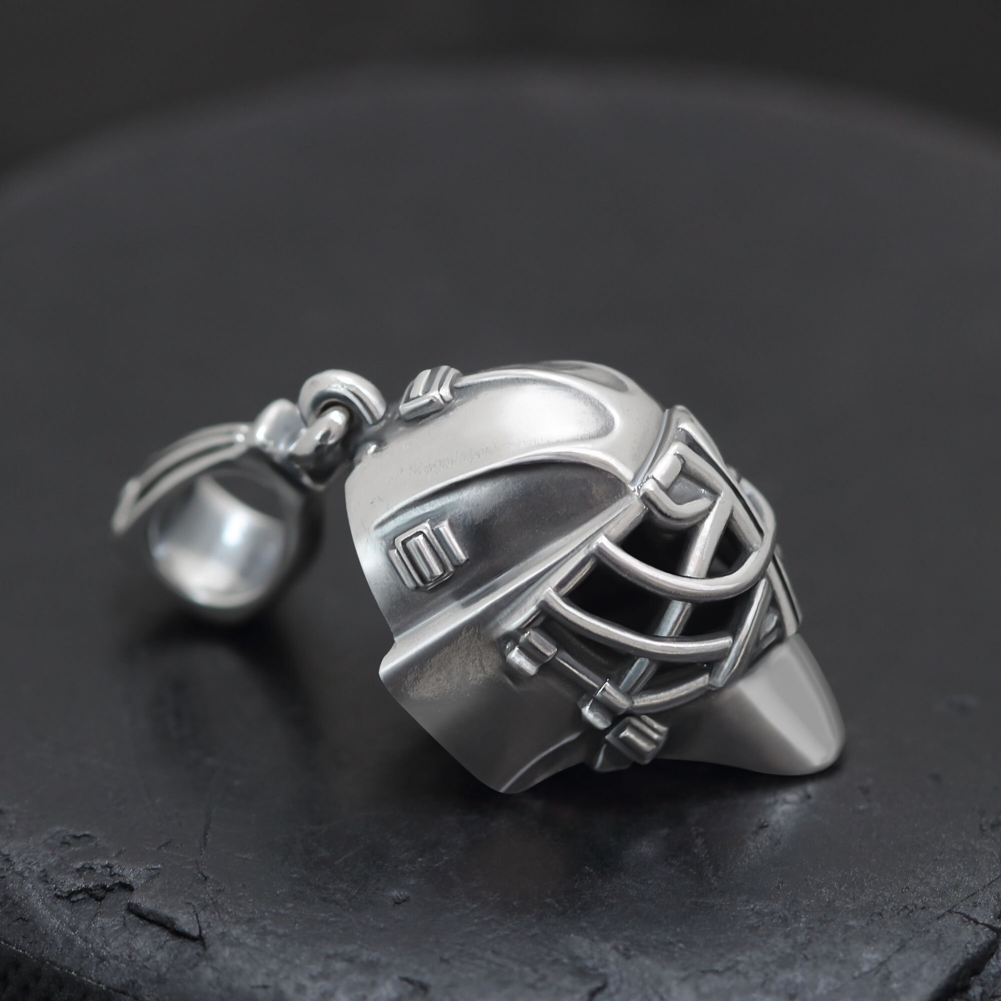 Personalized Hockey Goalie Helmet Pendant Hockey Goalie Etsy