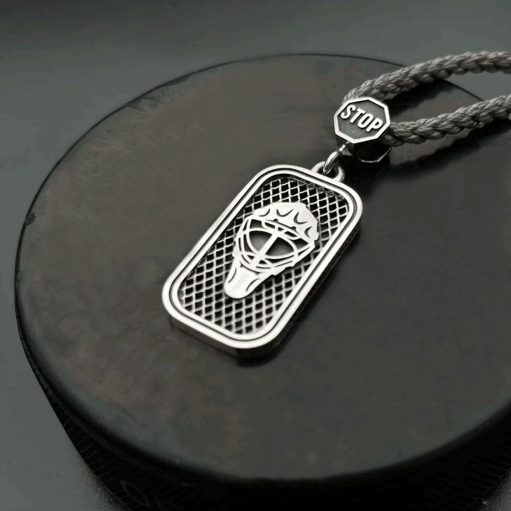 Hockey  Goalie STOP Pendant, Hockey Gifts, Goalie gift,  Gift for Hockey Player, Gift for Dad, Best Gift Ideas
