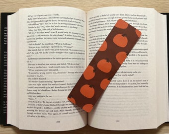 Double Sided Pumpkin Bookmark, Book Lover Gift