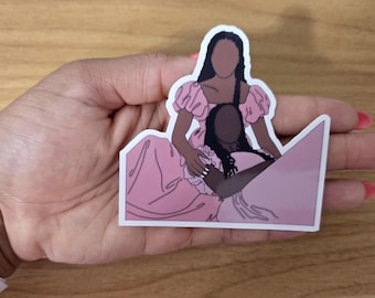 Cottagecore Sisters Sticker, Cute Black Girl Sticker, Black Girl Stickers, Afro Girl, Cottagecore, Book Worm Gift, Book Lover, Readers Gift