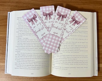 In My Bookish Era Bookmark, Black Girl Bookmark, Coquette, Cottage, Book Worm Gift, Book Lover, Stationary, Gifts for Readers, Double Sided