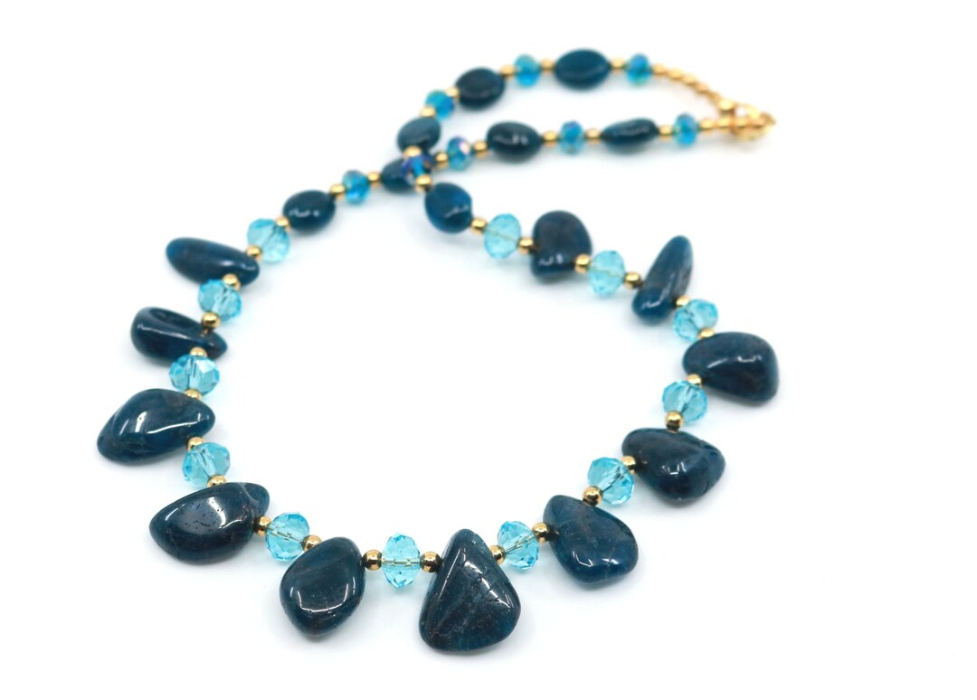 Blue Drop Necklace, Teardrop Necklace, Healing Necklace, Gift Under 50