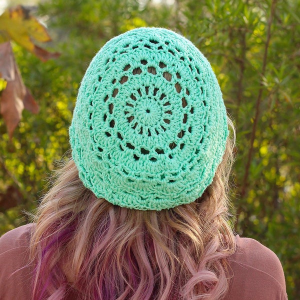Crochet Pattern - Pineapple Coconut Slouchy Hat - PDF