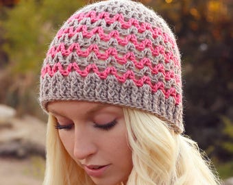Crochet Pattern - Ziggy Beanie - PDF
