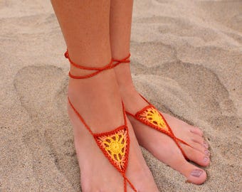 Crochet Pattern - Sunrise Mini Barefoot Sandals - PDF