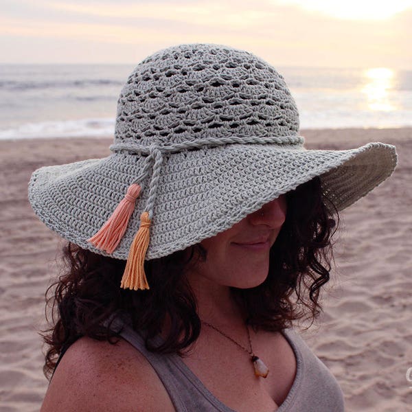 Crochet Pattern - Piña Colada Sun Hat - PDF