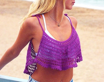 Crochet Pattern - Catalina Crop Tank - PDF