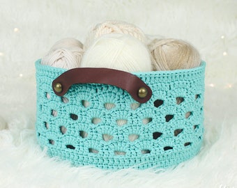 Crochet Pattern - Rustic Lace Basket - PDF