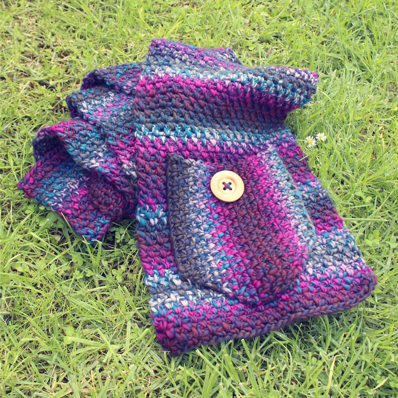 Crochet Pattern Amethyst Pocket Scarf PDF image 4