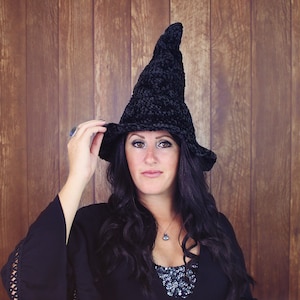 Crochet Pattern Velvet Witch Hat PDF image 2