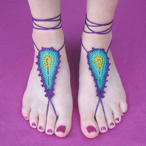 Peacock Sandals - Etsy