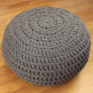 Crochet Pattern Video Tutorial Devon Pouf Footstooò DIY Tutorial Large  Crochet Pouf Poof, Ottoman, Pillow, Bean Bag, Floor Cushion 