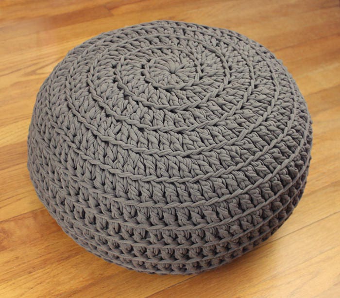 Crochet Pattern Video Tutorial Devon Pouf Footstooò DIY Tutorial Large  Crochet Pouf Poof, Ottoman, Pillow, Bean Bag, Floor Cushion 