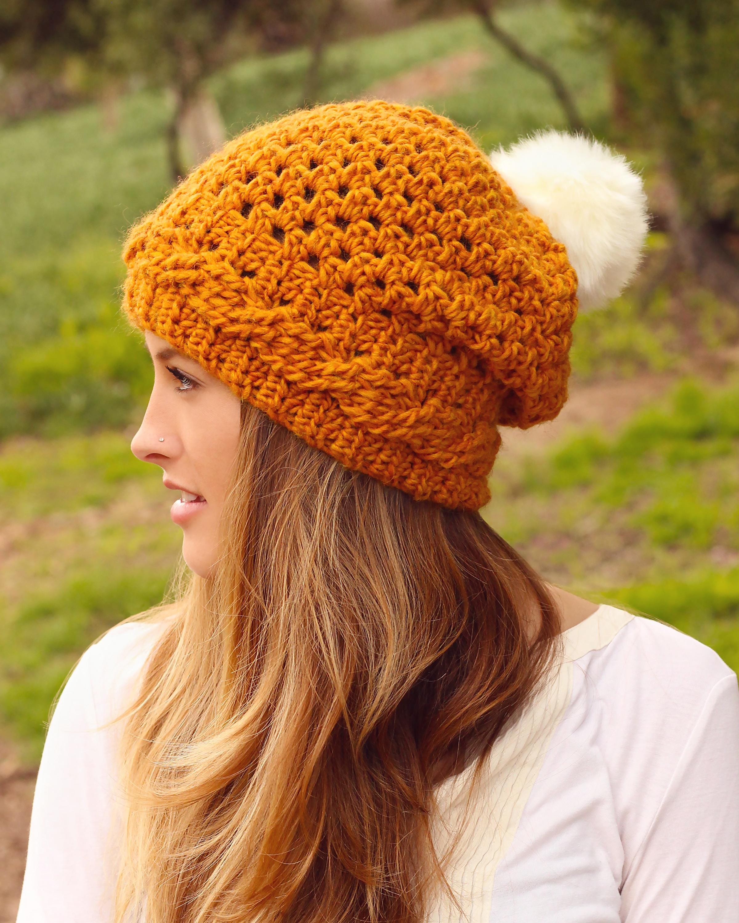 39 Hipster Slouchy Beanie Crochet Patterns for Stylish DIY Hats 21 Crochet Pattern Pumpkin Pie Slouchy Beanie