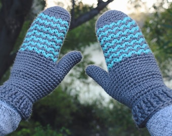 Crochet Pattern - Little Peaks Mittens - PDF